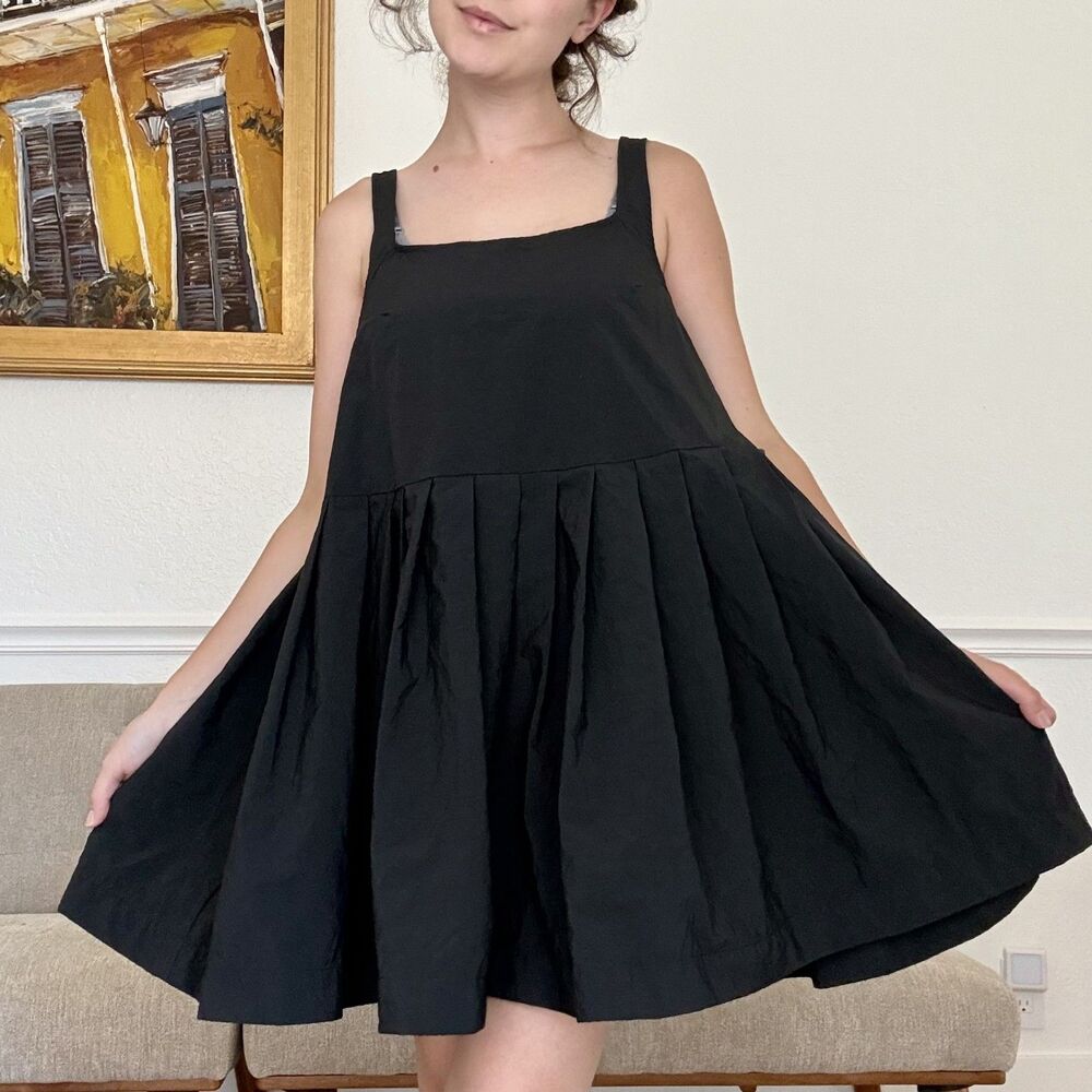 BDG Black Babydoll Mini Dress